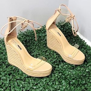 Fashion Nova Nude Wedges